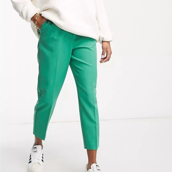 Miss Selfridge Petite Cigarette Pants Dark Green 6 NWT IN PACKAGE - Picture 1 of 7